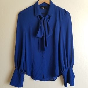 Nasty Gal Bow Blouse Size XS